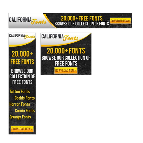 California Fonts needs Banner ads Design by ConceptAlley