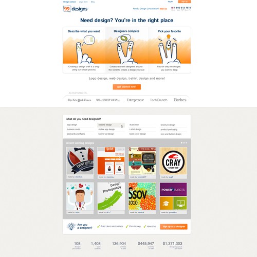 99designs Homepage Redesign Contest Design by Simone Freelance