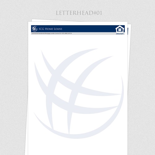 New stationery wanted for ICG Home Loans Réalisé par ADMAXCREATIONS