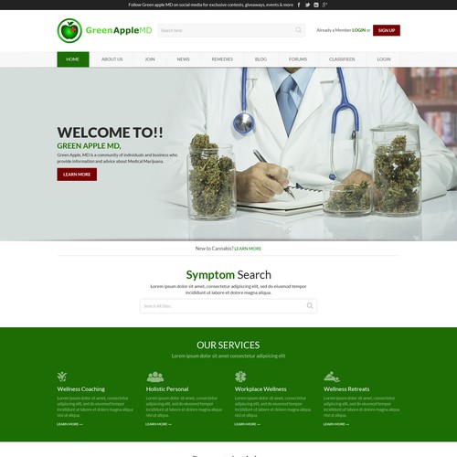 Create Green Apple MD's web design! Design by OMGuys™