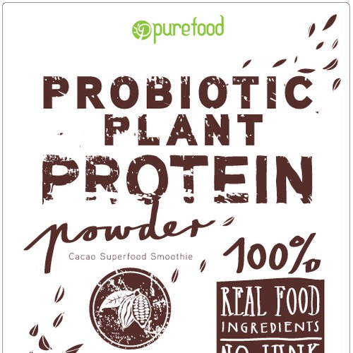 Diseño de Guaranteed Winner! - Design a Simple, Typography-driven Product Label for Our Healthy Protein Powder de marsQ