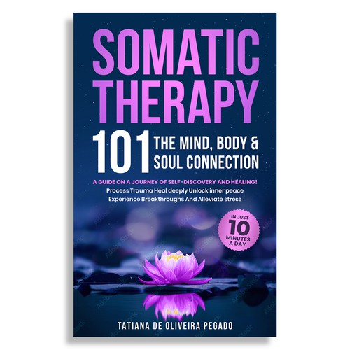 Beautiful & powerful book cover with a lotus flower design Design by Cinque❞