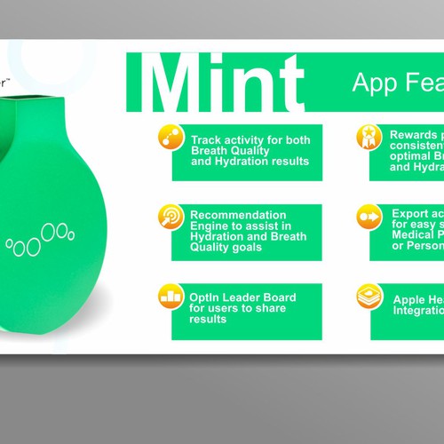 4 HOUR CONTEST - Mint by Breathometer - Indiegogo campaign banner design! Design by AlexCZeh