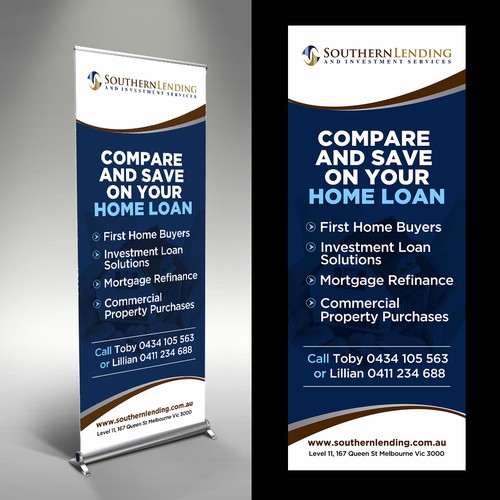 Pull up banner for successful, high performing mortgage business. Design by MAXX CREATIVE