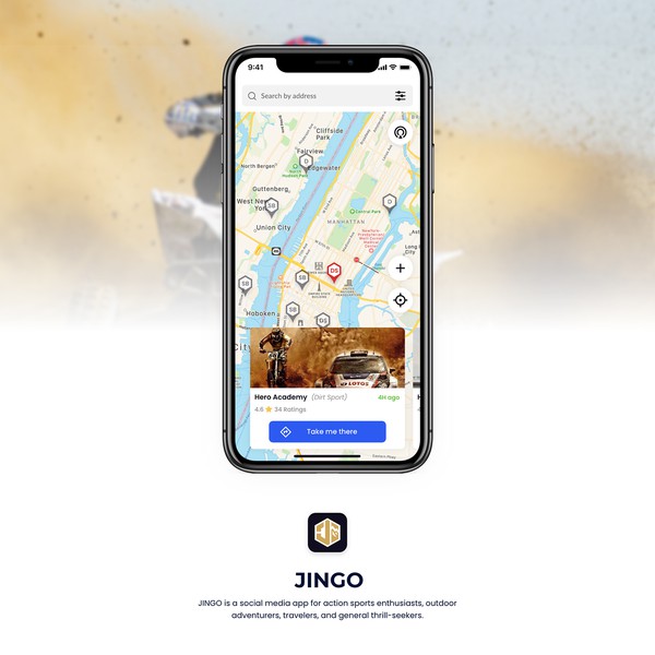 Social media app for action sports