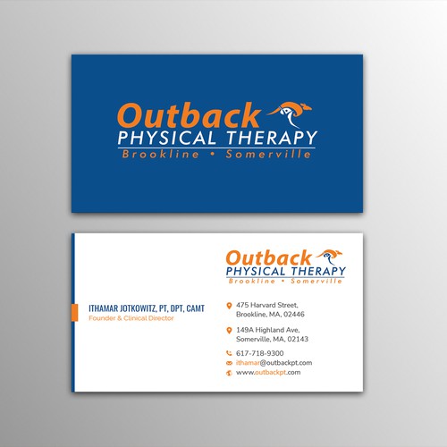 Business card for 2 clinic physical therapy office Design by ™SF_Design™