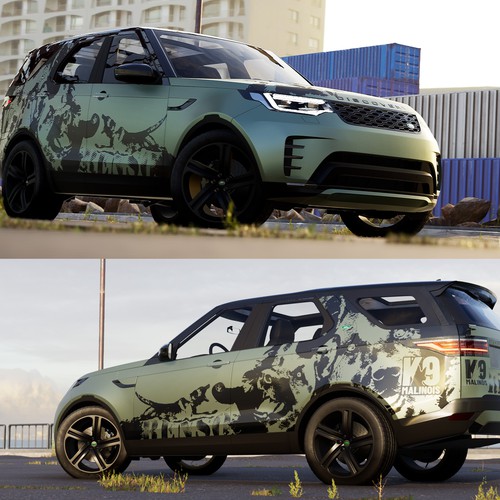 Full Car Wrap Design LandRover Discovery in honor of our late dog Design by J.Chaushev