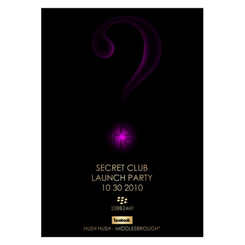 Exclusive Secret VIP Launch Party Poster/Flyer Réalisé par nDmB Original