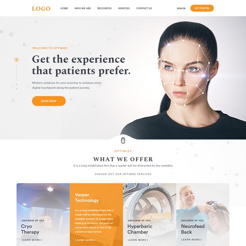 Optiimize longevity website Design by sandy#ogma