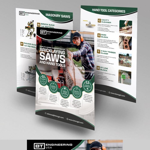 Designs | Attention grabbing 3 page flyer for power tool company ...