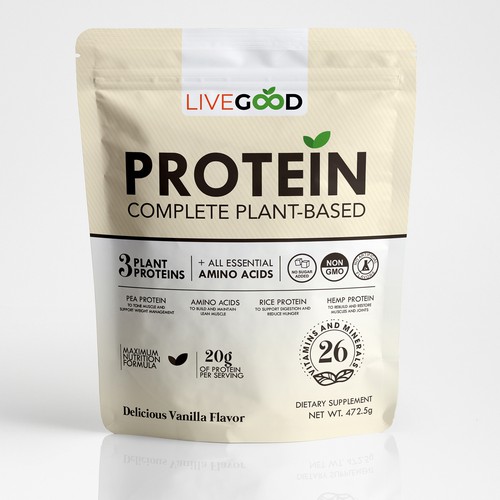 ***GUARANTEED PRIZE*** - LABEL DESIGN for Protein Powder -*****NEW***** Design by Gergana ®