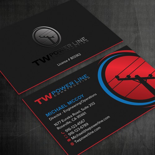 Business Card for a high voltage company Design by Felix SH