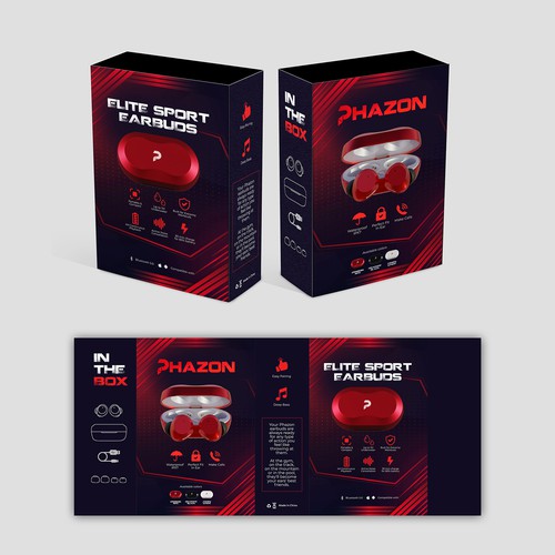Wireless earbuds packaging box sleeve design Design por BrainStorm.