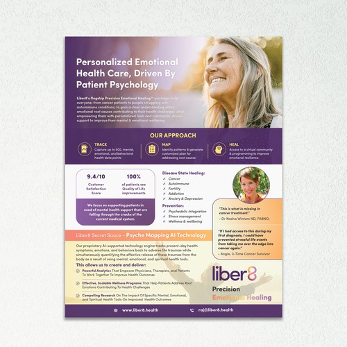 Design a clean, beautiful flyer about our Mental Health company Design by Georgy55ke