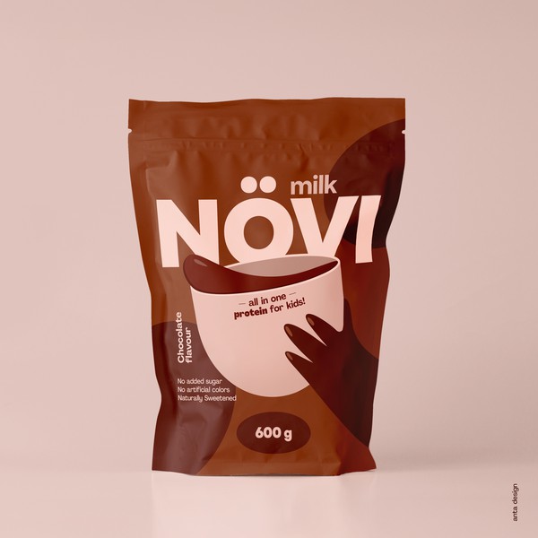 Design by Anta_design titled "Packaging for premium protein powder"