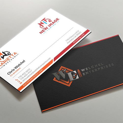 Powerful business card for large towing enterprise Design by kaylee CK