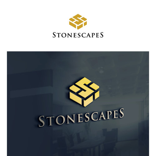 Unique, powerful and easily recognizable masonry & hardscaping logo - construction Design by behati