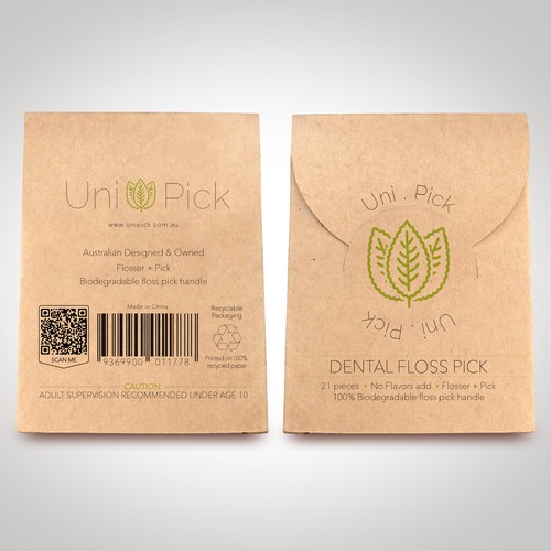 We need a Clean & Minimum design for our first Smart packaging dental floss picks product Design by Dimarchgrafic