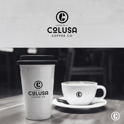 Design an industrial coffee house logo. Alternate logo with  District No. 12 Diseño de merci dsgn