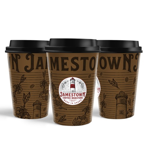 Coffee To-Go Cup Design for Cafe in Ghana Diseño de Shisiouk