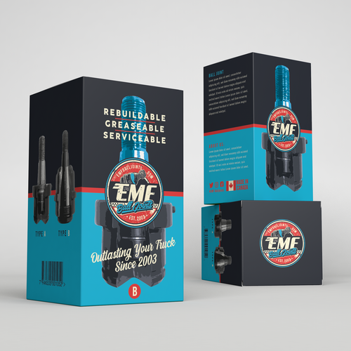 Artwork Design for Automotive Ball Joint Packaging Design by Han van Oss