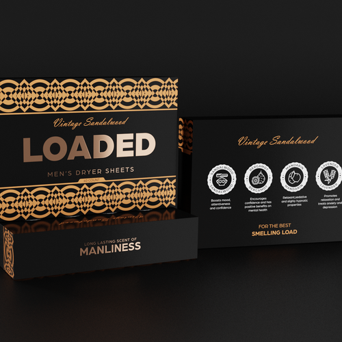 Men's Dryer Sheet Box Design Contest Design by podbara