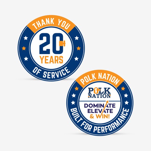 Employee Service Tenure Milestones Commemorative Coin Design by Ahsanaq