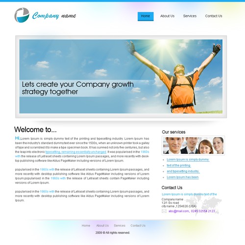 1-3 Page Website Template Design von desigN86