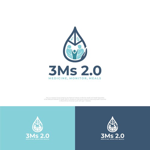 Logo for National Type 1 Diabetes Behavioral Health Research Study “3Ms 2.0” Design by AjiCahyaF