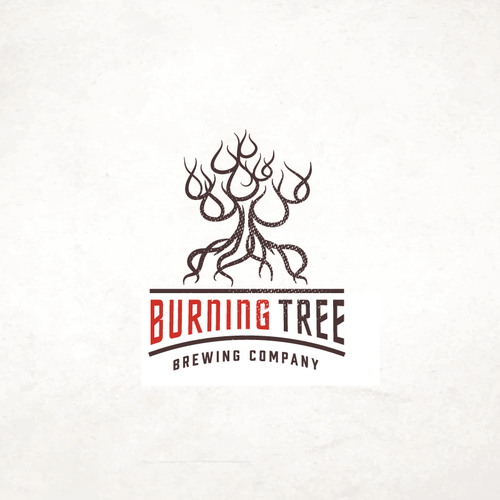 Design a visual identity for "Burning Tree Brewing Company." Logo