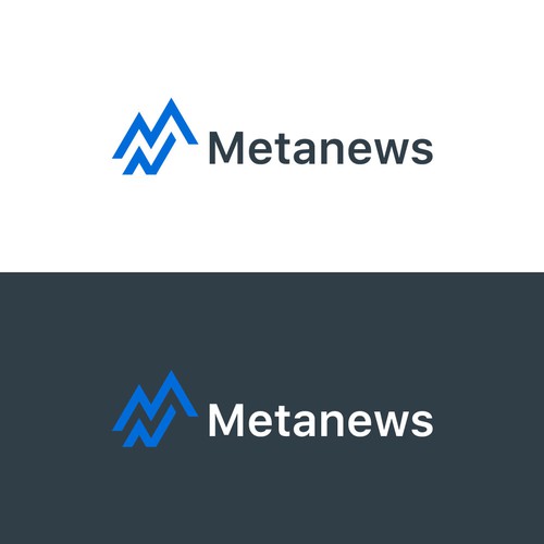 Design a logo for a web3 News platform called MetaNews Design by A.Aliye