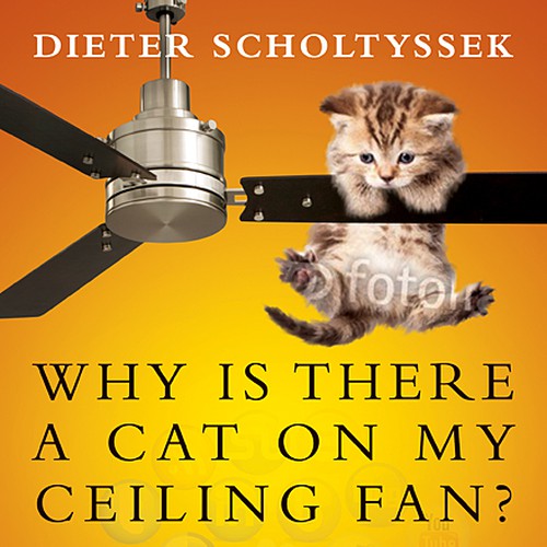Book Cover for "Why is there a Cat on my Ceiling Fan?" Design by line14