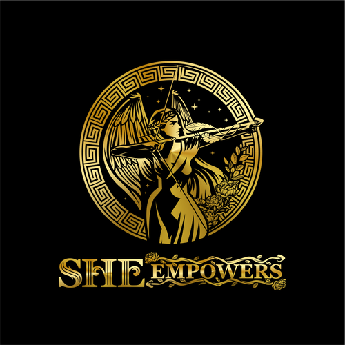 SHEempowers - luxurious design of a woman preferrably in some kind of a circle to appeal to women professionals Design by Insfire!