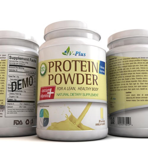 Protein Powder label design Product label contest