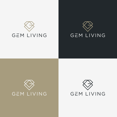 Geometrical, minimalist, modern brand design for Gem Living Design by bobbee_