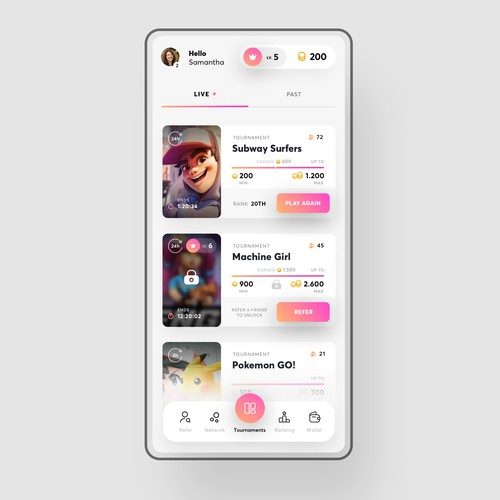 TORNO Contest: Designing the Ultimate Gaming App Home Screen Design by Minimal D