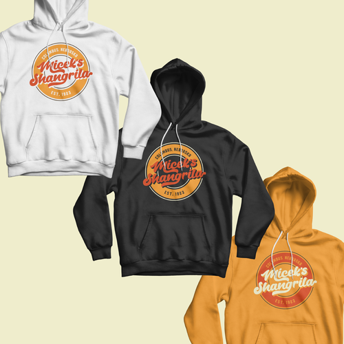 Retro hoodie illustration design for family owned bar Design by zkree