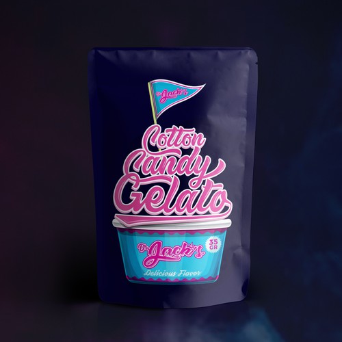 Cotton Candy gelato cannabis bag Design by Aysegul A.