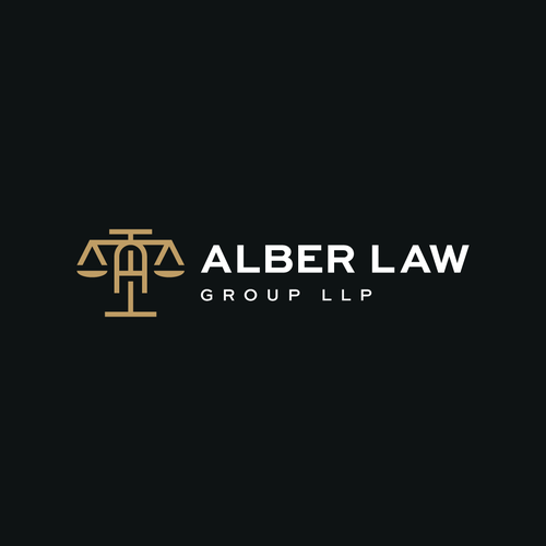 Law office firm logo keep Alber Law separate it looks better Design by CloudWhite