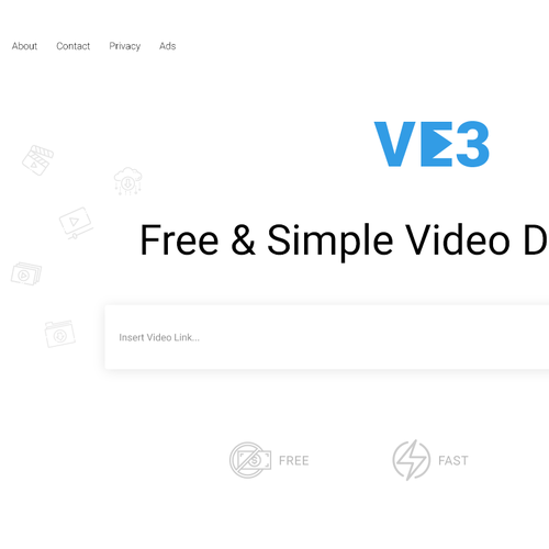 VE3 - Simple Video Downloader Website | Google Style Ontwerp door Etsh M.