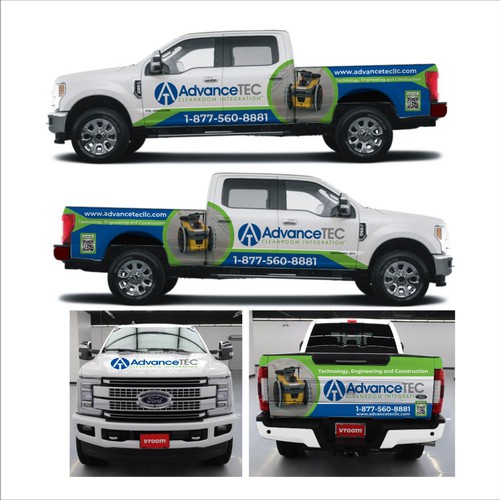 Design a Cutting-Edge, Classy Truck Wrap for AdvanceTEC – Highlighting Innovative Technology Design by e^design