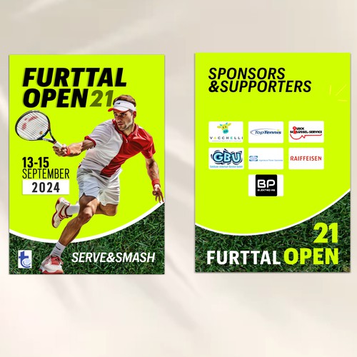 Aces & Action: Cool Flyer for a Tennis Tournament Design by TZ. Design