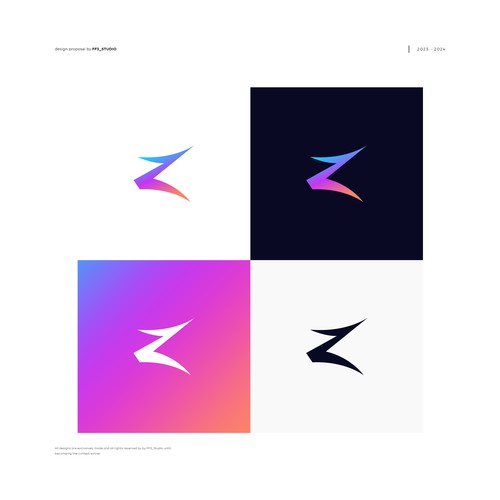 Abstract Z shape logo Design by FF3 ˢᵗᵘᵈⁱᵒ