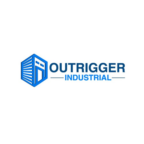 Rugged logo for a new industrial real estate development company called OUTRIGGER. Design by oceandesign
