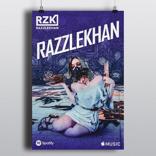 Design a weird, creative poster for a female rapper Design by Erudite™