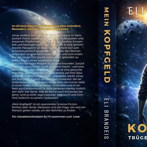 "Science Fiction cover for space opera /adventure / for female readers" winning Poster