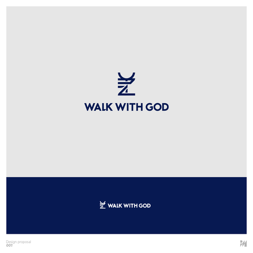 Walk With God Minimalist Luxury Logo for a Modern Faith & Fashion Brand Design by Design_Ivan_Momirov