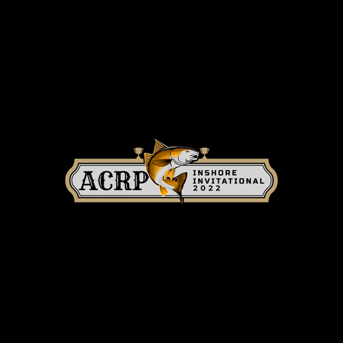 ACRP Fishing Tournament LOGO with fish illustration Design by Vecto.me