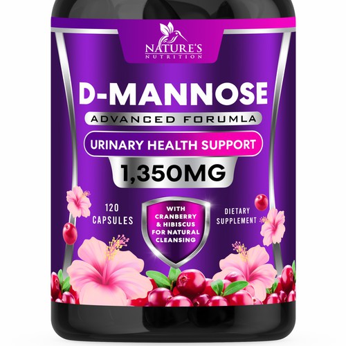 Colorful D-Mannose Design Needed for Nature's Nutrition Design réalisé par GenScythe