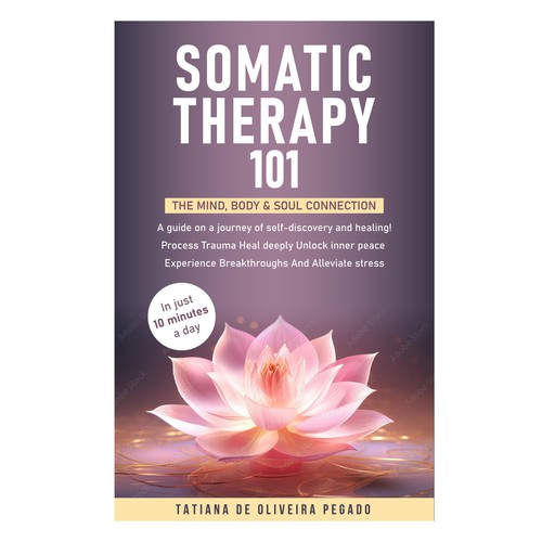 Beautiful & powerful book cover with a lotus flower design Design by 99_master